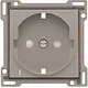 Niko 123-66908 afdekplaat voor wandcontactdoos randaarde kindveilig spanningsaanduiding bronze coated