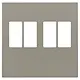 Niko 123-69701 centraalplaat 2-voudig voor stereo luidspreker aansluitdoos bronze coated