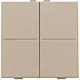 Niko 157-00007 tweevoudige toets voor draadloze schakelaar champagne coated