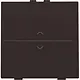 Niko 124-00004 enkelvoudige toets met pijlsymbolen voor draadloze schakelaar met twee toetsen dark brown coated
