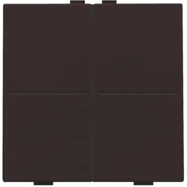 Niko 124-00007 tweevoudige toets voor draadloze schakelaar dark brown coated