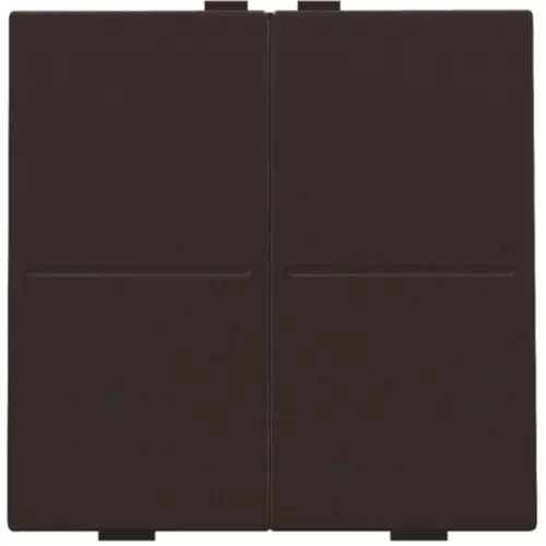 Niko 124-00007 tweevoudige toets voor draadloze schakelaar dark brown coated