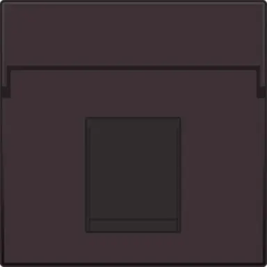 Niko 124-65100 centraalplaat 1-voudig vlak tbv RJ draagring dark brown coated
