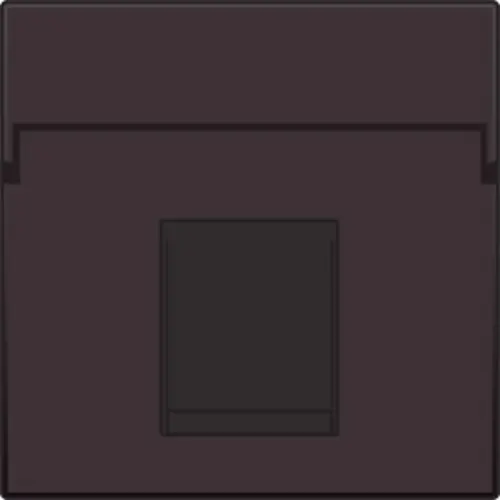 Niko 124-65100 centraalplaat 1-voudig vlak tbv RJ draagring dark brown coated