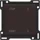 Niko 124-65905 jaloezieknop tbv tweevoudige elektrisch gescheiden schakelaar dark brown coated