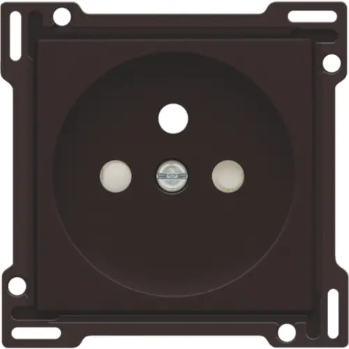 Niko 124-66601 afdekplaat voor wandcontactdoos met penaarde Belgie kindveilig dark brown coated