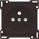 Niko 124-66601 afdekplaat voor wandcontactdoos met penaarde Belgie kindveilig dark brown coated