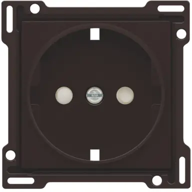 Niko 124-66901 afdekplaat voor wandcontactdoos randaarde kindveilig dark brown coated
