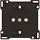 Niko 124-66901 afdekplaat voor wandcontactdoos randaarde kindveilig dark brown