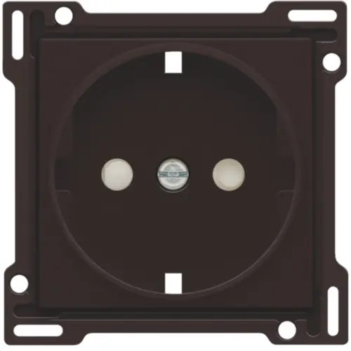 Niko 124-66901 afdekplaat voor wandcontactdoos randaarde kindveilig dark brown coated