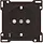 Niko 124-66908 afdekplaat voor wandcontactdoos randaarde kindveilig spanningsaanduiding dark brown