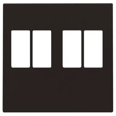 Niko 124-69701 centraalplaat 2-voudig voor mono luidspreker aansluitdoos dark brown coated