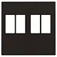Niko 124-69701 centraalplaat 2-voudig voor mono luidspreker aansluitdoos dark brown coated
