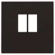 Niko 124-69801 centraalplaat 1-voudig voor mono luidspreker aansluitdoos dark brown coated