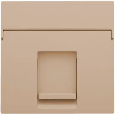 Niko 157-65100 centraalplaat 1-voudig vlak tbv RJ draagring champagne coated