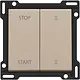 Niko 157-65905 jaloezieknop tbv tweevoudige elektrisch gescheiden schakelaar champagne coated