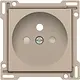Niko 157-66601 afdekplaat voor wandcontactdoos met penaarde Belgie kindveilig champagne coated