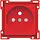 Niko 199-66606 centraalplaat voor wandcontactdoos met penaarde red