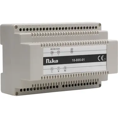 Niko 10-805-01 Modulaire Gelijkspanningsvoeding voor Uitgebreide Videofoniesystemen