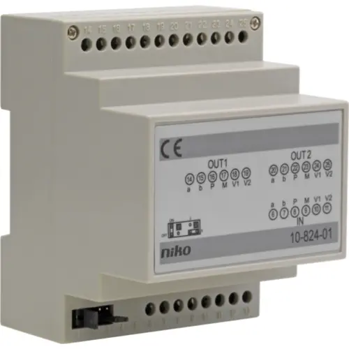 Niko 10-824-01 Toegangscontrole Modulaire Splitter voor het Opsplitsen van het Videosignaal over 2 Leidingen