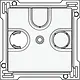 Niko 101-69593 centraalplaat coax voor TV en FM white
