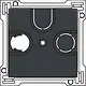 Niko 122-69593 centraalplaat coax voor TV en FM anthracite coated
