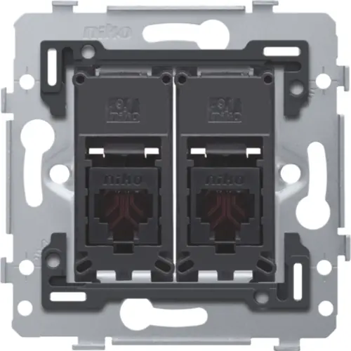 Niko 170-75214 draagring 2x RJ11 UTP vlakke uitvoering