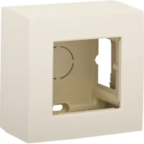 Niko 100-80100 opbouwbak incl. vast afdekraam 1-voudig Original cream