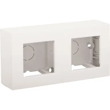 Niko 101-80200 opbouwbak incl. vast afdekraam 2-voudig Original wit