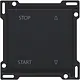Niko 161-65905 jaloezieknop tbv tweevoudige elektrisch gescheiden schakelaar black coated