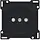 Niko 161-66501 afdekplaat voor wandcontactdoos zonder randaarde black coated