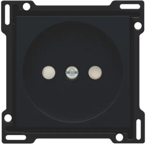 Niko 161-66501 afdekplaat voor wandcontactdoos zonder randaarde black coated