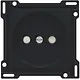 Niko 161-66501 afdekplaat voor wandcontactdoos zonder randaarde black coated