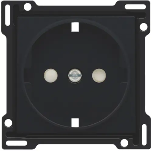 Niko 161-66901 afdekplaat voor wandcontactdoos randaarde kindveilig black coated