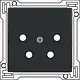 Niko 161-69010 centraalplaat telefoon 4-polig black coated