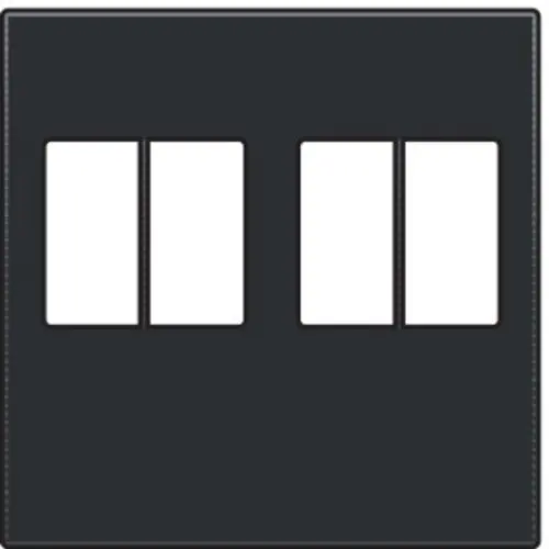 Niko 161-69701 centraalplaat 2-voudig voor stereo luidspreker aansluitdoos black coated