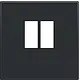 Niko 161-69801 centraalplaat 1-voudig voor mono luidspreker aansluitdoos black coated