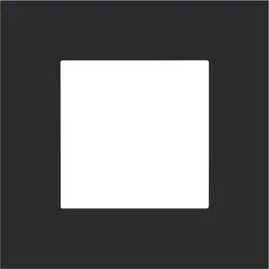 Niko 161-76100 afdekraam 1-voudig Pure black steel coated