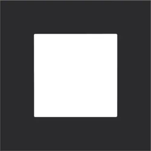 Niko 161-76100 afdekraam 1-voudig Pure black steel coated