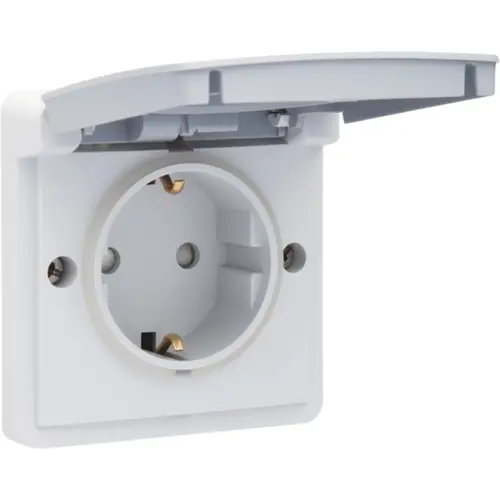 Niko 700-36800 Hydro wandcontactdoos 1-voudig randaarde met schroefklemmen grijs