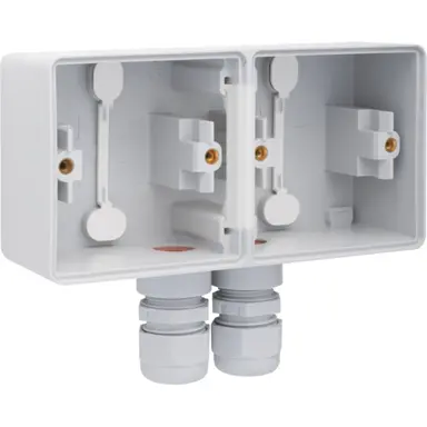 Niko 700-84852 Hydro opbouwbak 2-voudig horizontaal met 2x M20-ingang grijs