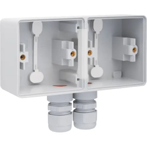 Niko 700-84852 Hydro opbouwbak 2-voudig horizontaal met 2x M20-ingang grijs