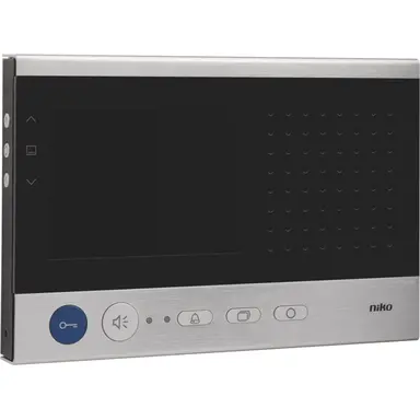 Niko 10-571 Luxueuze en Compacte Handsfree Videobinnenpost met Kleurenscherm en Menufunctie Opbouw