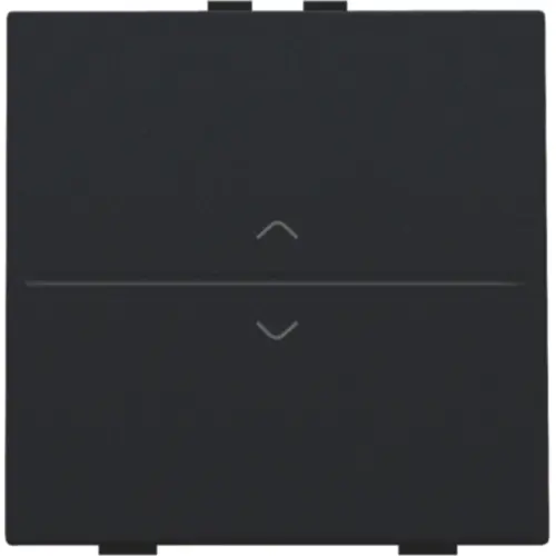 Niko 161-00004 enkelvoudige toets met pijlsymbolen voor draadloze schakelaar met twee toetsen black coated