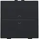 Niko 161-00004 enkelvoudige toets met pijlsymbolen voor draadloze schakelaar met twee toetsen black coated