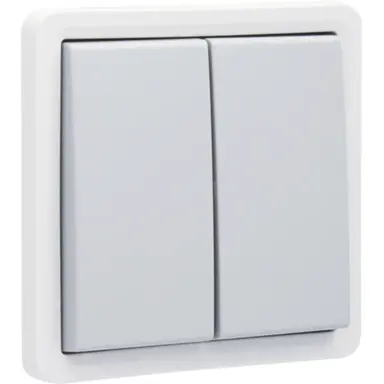 Niko 700-35005 Hydro pulsdrukker 2-voudig met 2 maak- of verbreekcontacten insteekklemmen grijs