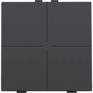 Niko 122-51004 drukknop 4-voudig Niko Home Control anthracite coated