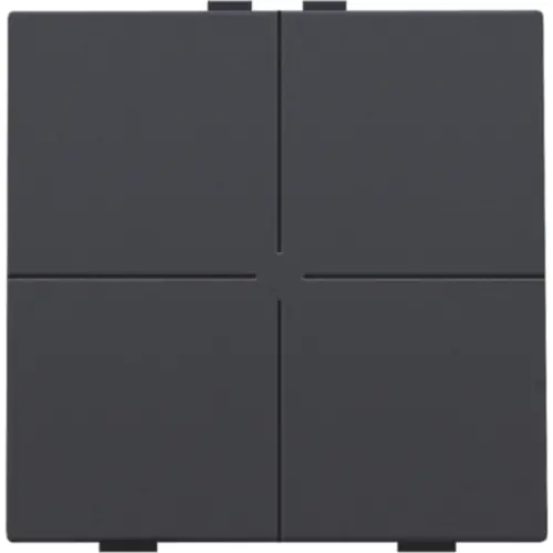 Niko 122-51004 drukknop 4-voudig voor Niko Home Control anthracite coated
