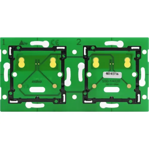 Niko 550-14020 tweevoudige horizontale muurprint voor Niko Home Control voor gebruik met aansluitunit