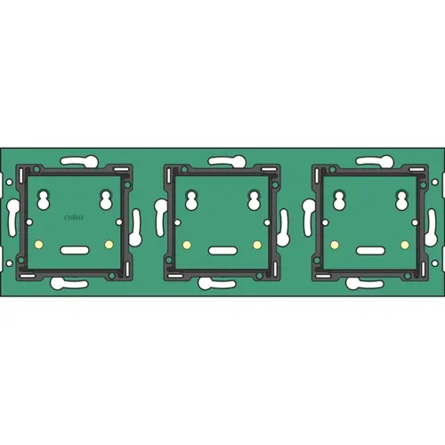 Niko 550-14030 drievoudige horizontale muurprint voor Niko Home Control voor gebruik met aansluitunit